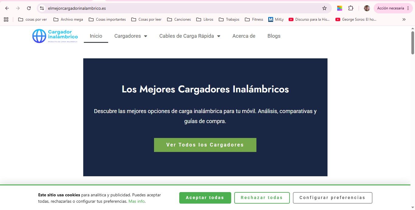 Ranking y directorio de sitios web - El Mejor Cargador Inalambrico en Navegax